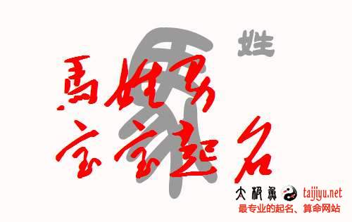 好听的马姓男宝宝起名字大全2018属狗年
